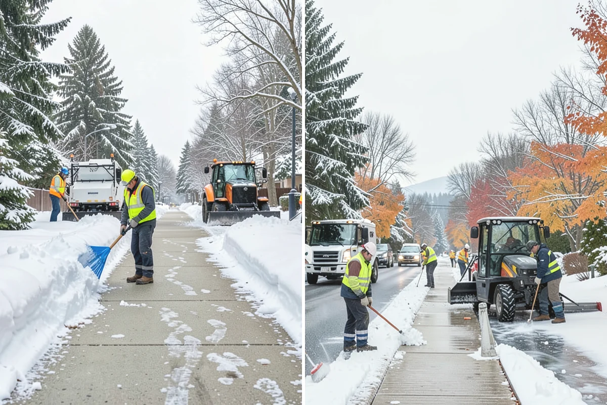 Business Park Parking Lot Snow Removal in Steilacoom, Pierce County, WA - Map internal roads, tenant lots, and junctions across the park