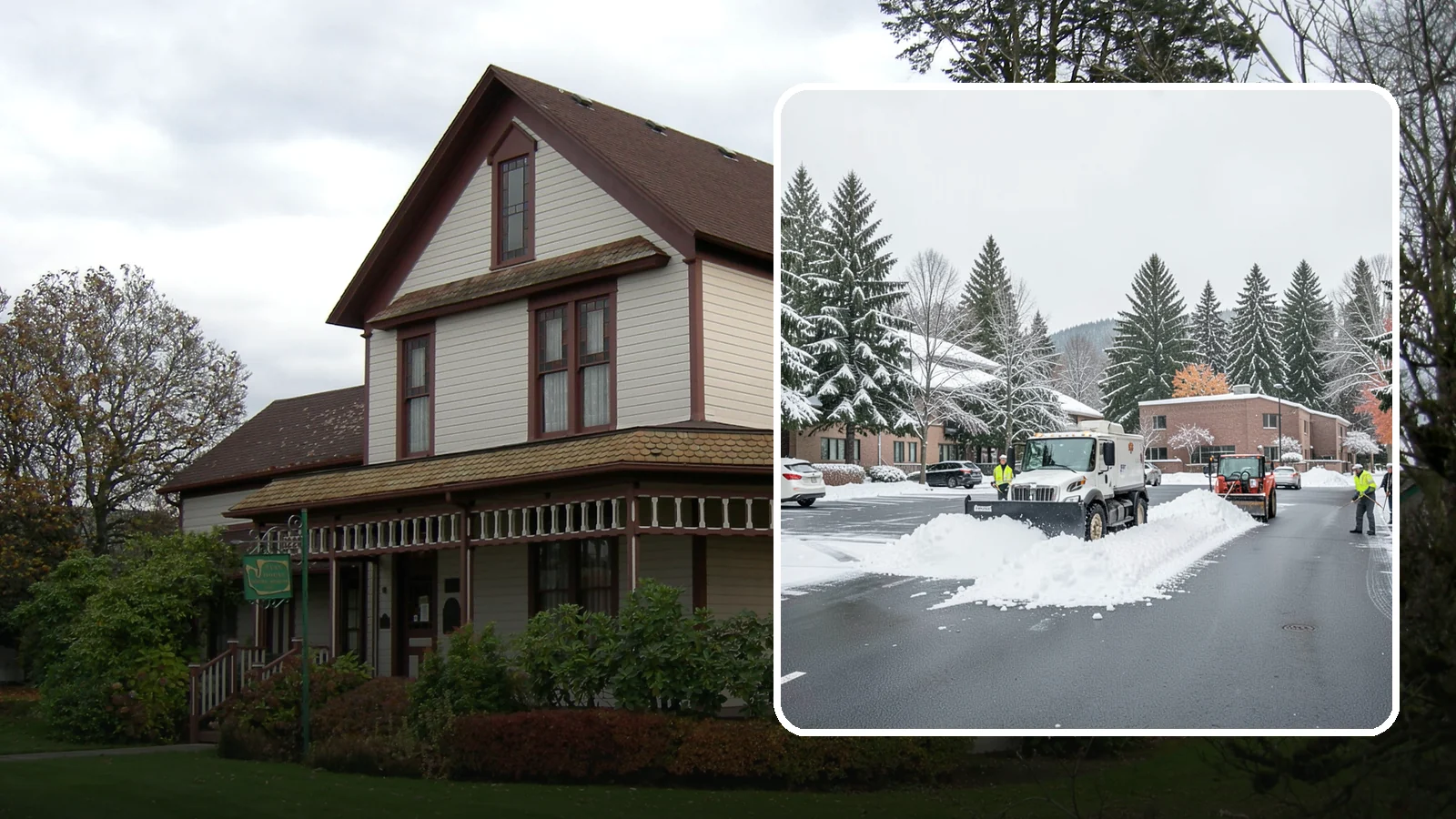 Business Park Parking Lot Snow Removal in Sumner, Pierce County, WA - We clear multi-building business park lots and connecting roads so Western Washington tenants reach work in winter.