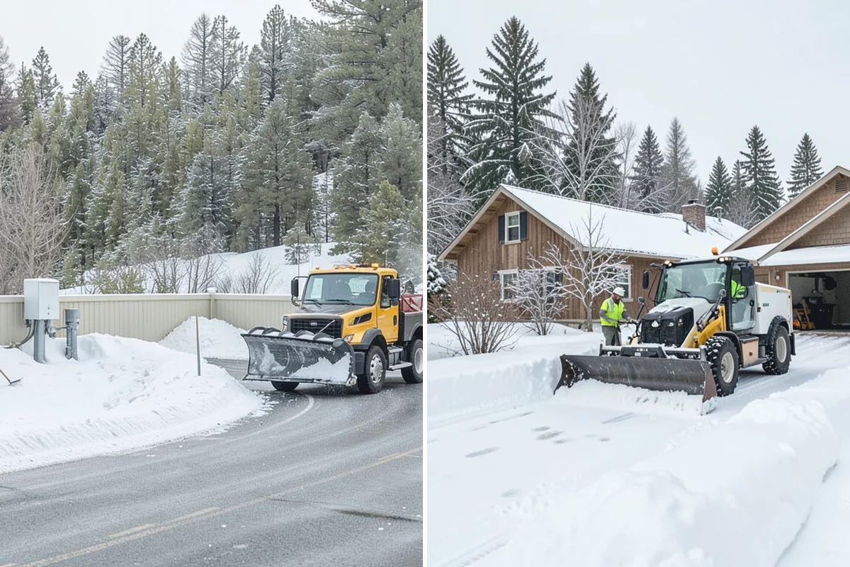 Business Park Parking Lot Snow Removal in Sumner, Pierce County, WA - Map internal roads, tenant lots, and junctions across the park