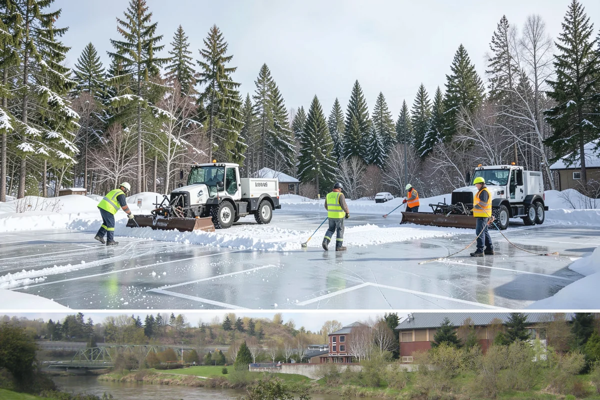 Business Park Parking Lot Snow Removal in Tukwila, King County, WA - Business park lots across the Puget Sound region need the most winter clearing from December through February during peak freeze...