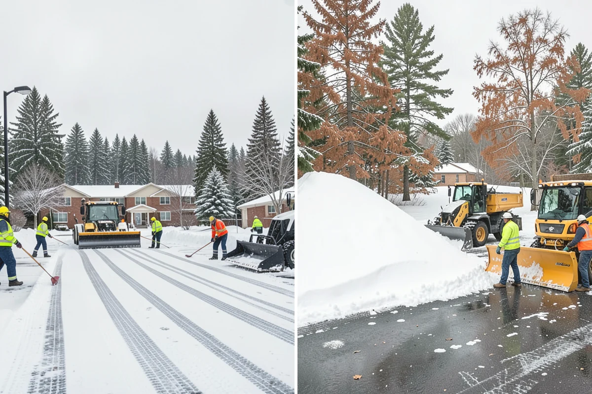 Business Park Parking Lot Snow Removal in University Place, Pierce County, WA - Map internal roads, tenant lots, and junctions across the park