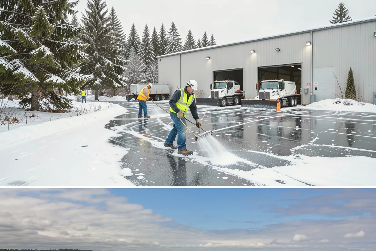 Business Park Parking Lot Snow Removal in University Place, Pierce County, WA - Business park lots across the Puget Sound region need the most winter clearing from December through February during peak freeze...