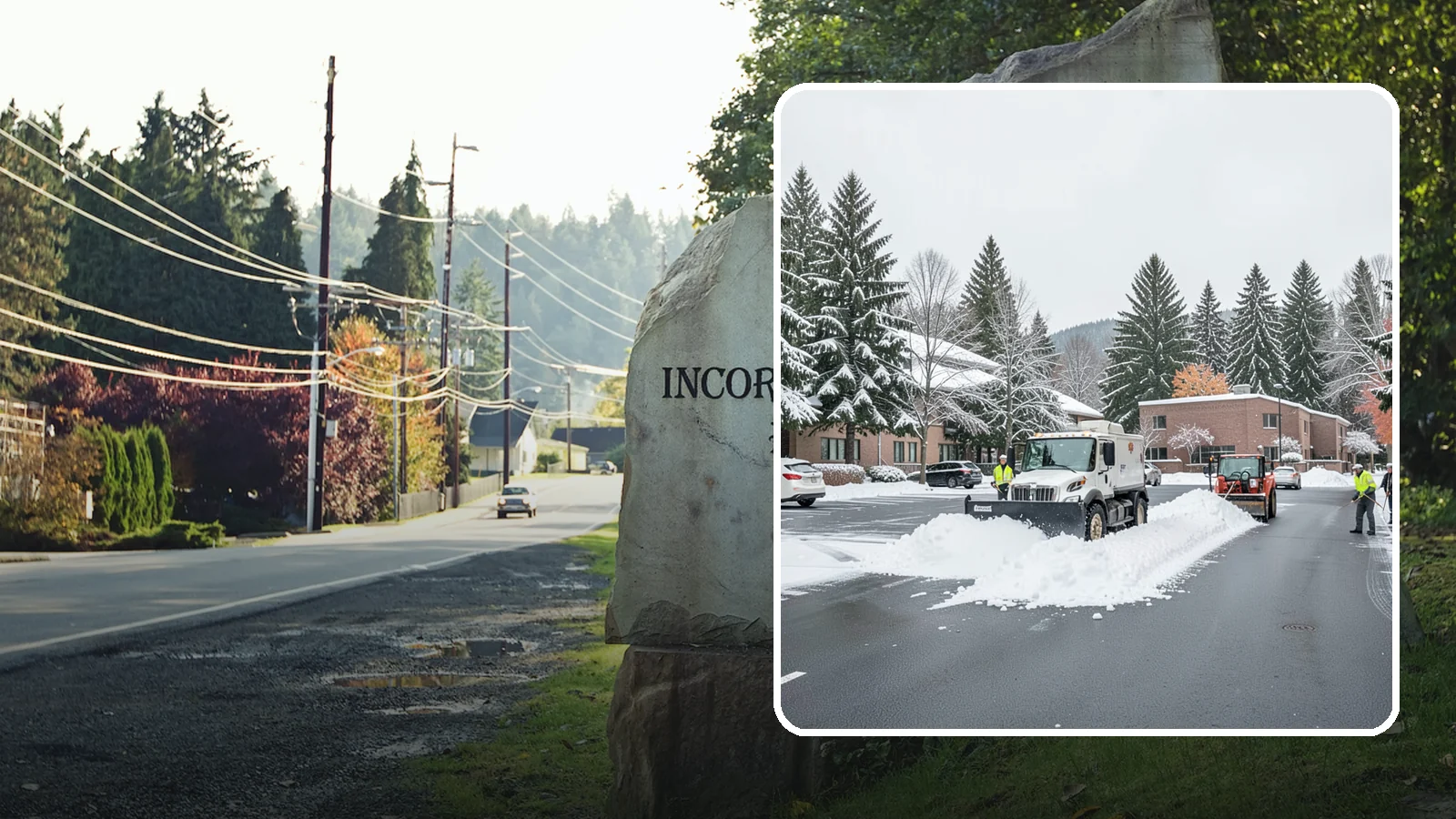 Business Park Parking Lot Snow Removal in Wilkeson, Pierce County, WA - We clear multi-building business park lots and connecting roads so Western Washington tenants reach work in winter.