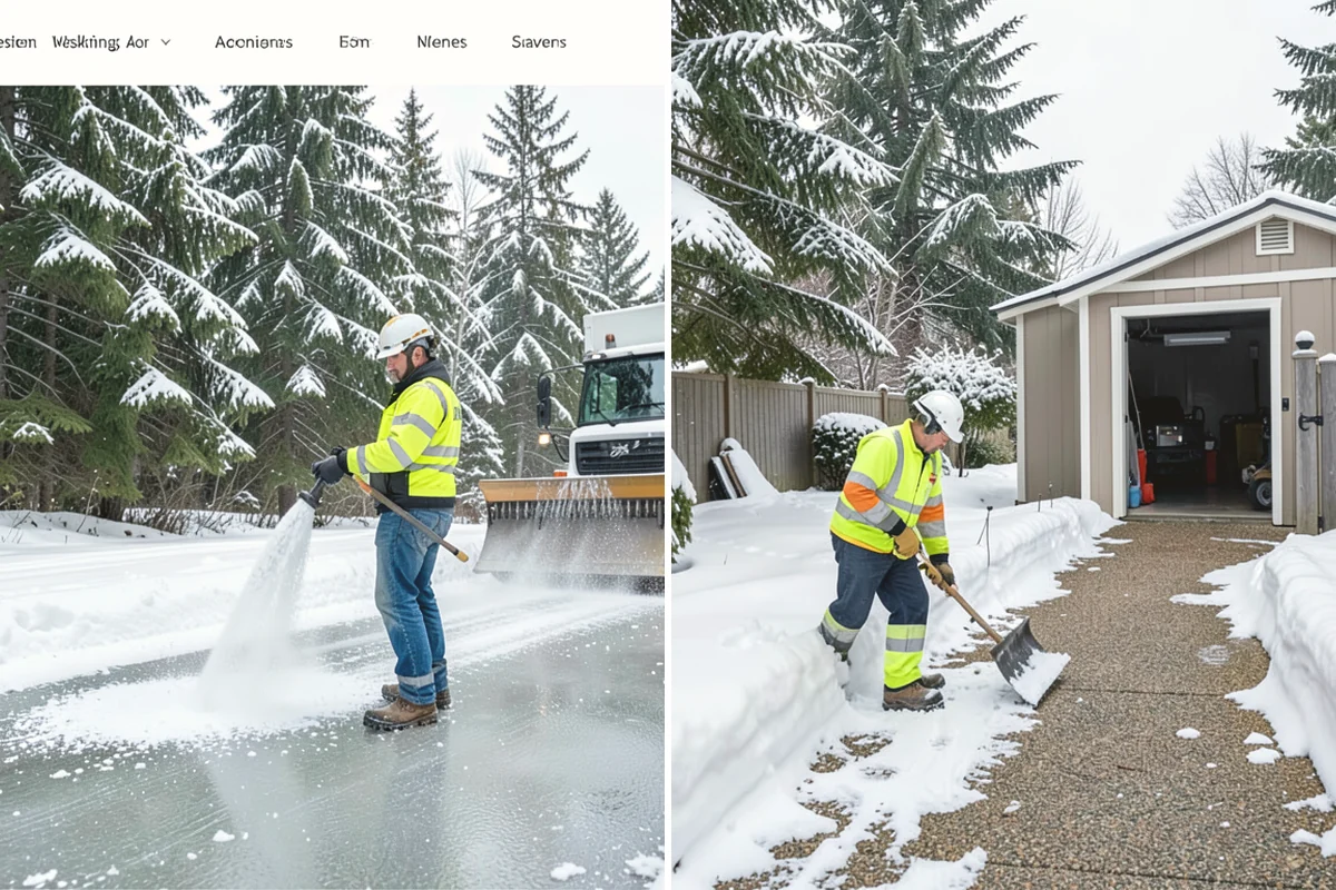 Business Park Sidewalk Clearing in Anacortes, Skagit County, WA - Map campus walks, courtyards, and building connectors