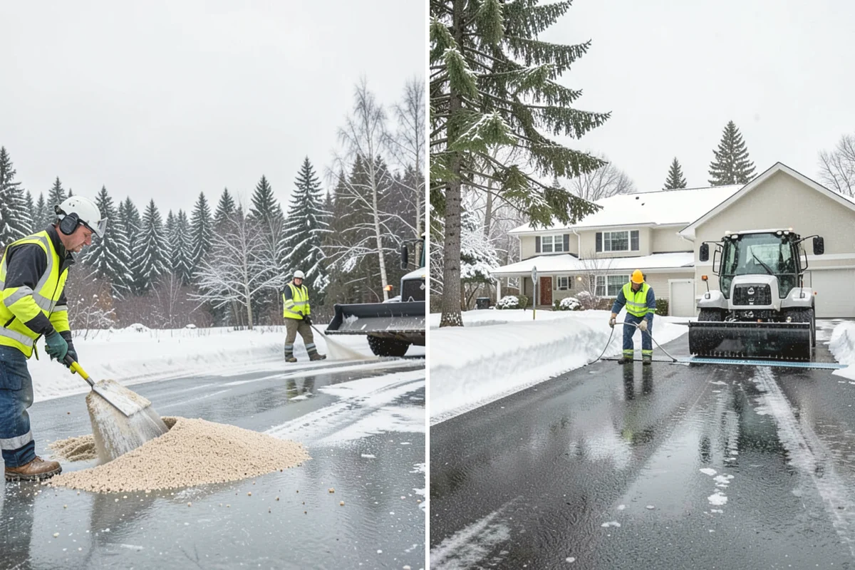 Business Park Sidewalk Clearing in Black Diamond, King County, WA - Map campus walks, courtyards, and building connectors