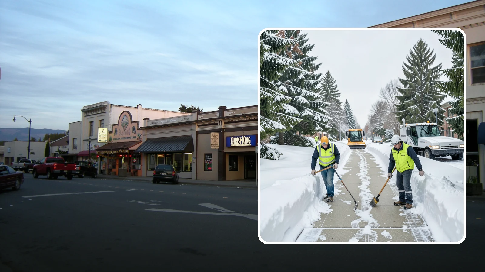 Business Park Sidewalk Clearing in Burlington, Skagit County, WA - Campus-walkway clearing for Western Washington business parks, keeping the inter-building paths and entrances safe for every...