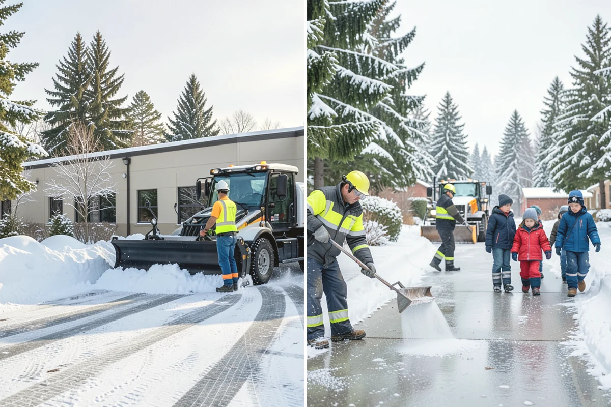 Business Park Sidewalk Clearing in Carnation, King County, WA - Map campus walks, courtyards, and building connectors