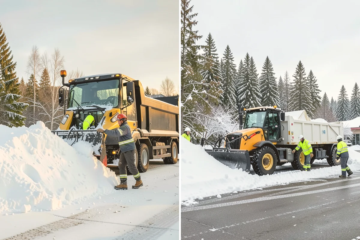 Business Park Sidewalk Clearing in Eatonville, Pierce County, WA - Map campus walks, courtyards, and building connectors