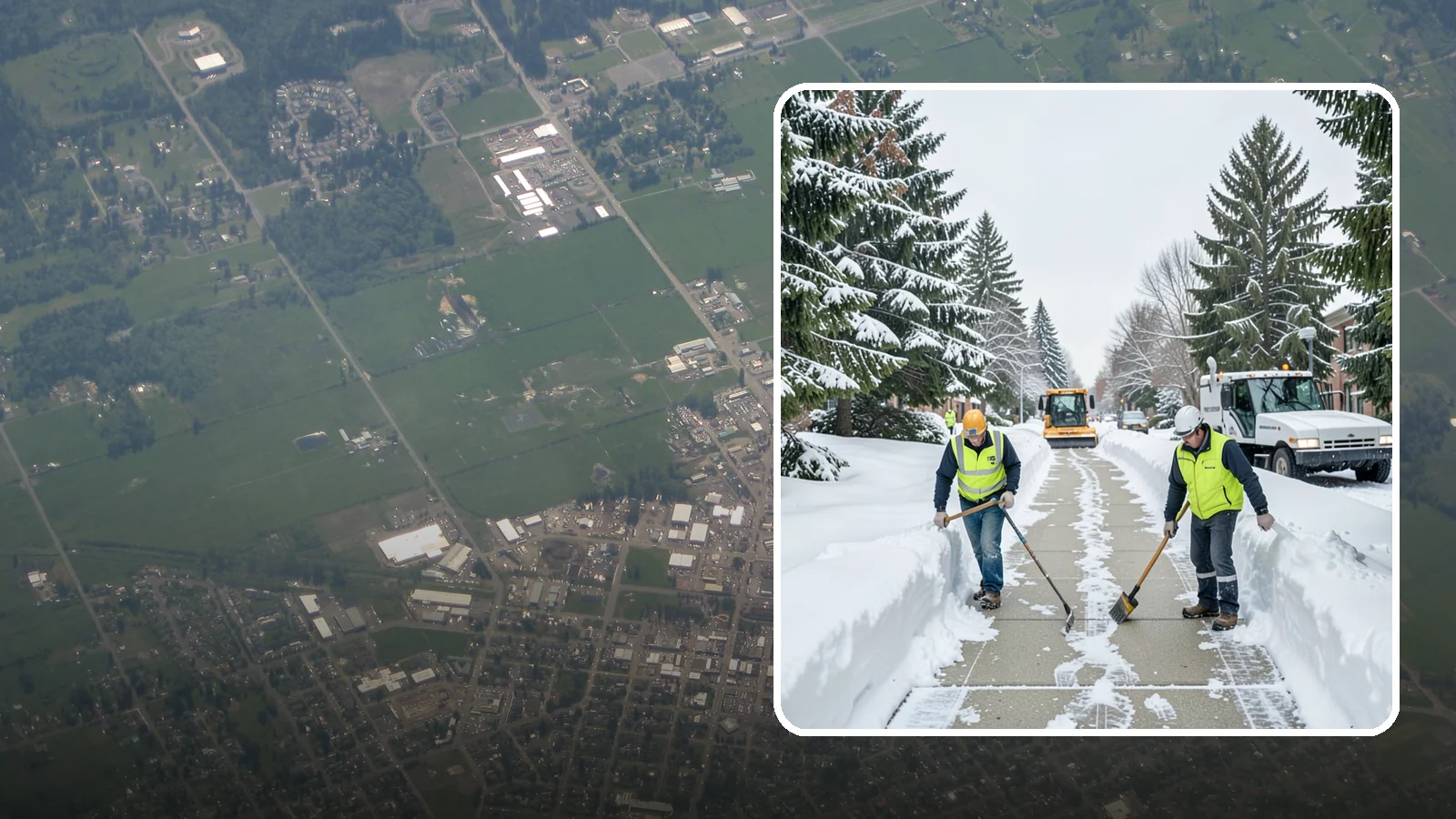 Business Park Sidewalk Clearing in Enumclaw, King County, WA - Campus-walkway clearing for Western Washington business parks, keeping the inter-building paths and entrances safe for every...