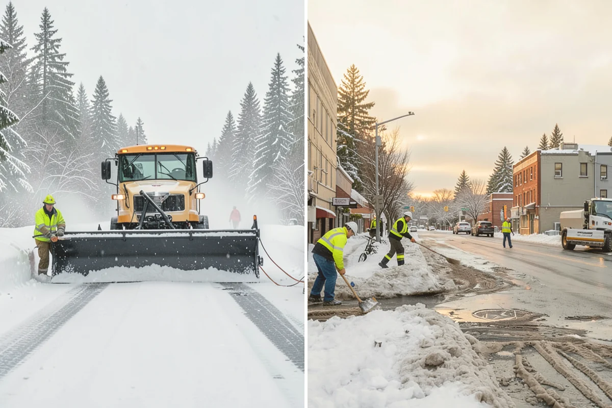 Business Park Sidewalk Clearing in Fife, Pierce County, WA - Map campus walks, courtyards, and building connectors