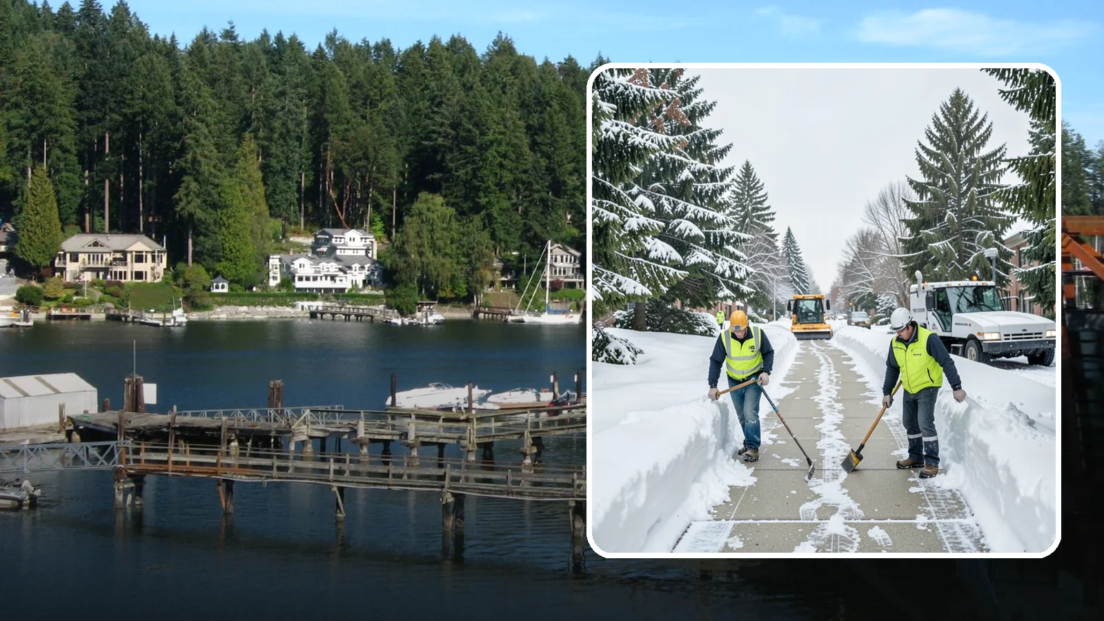 Business Park Sidewalk Clearing in Gig Harbor, Pierce County, WA - Campus-walkway clearing for Western Washington business parks, keeping the inter-building paths and entrances safe for every...