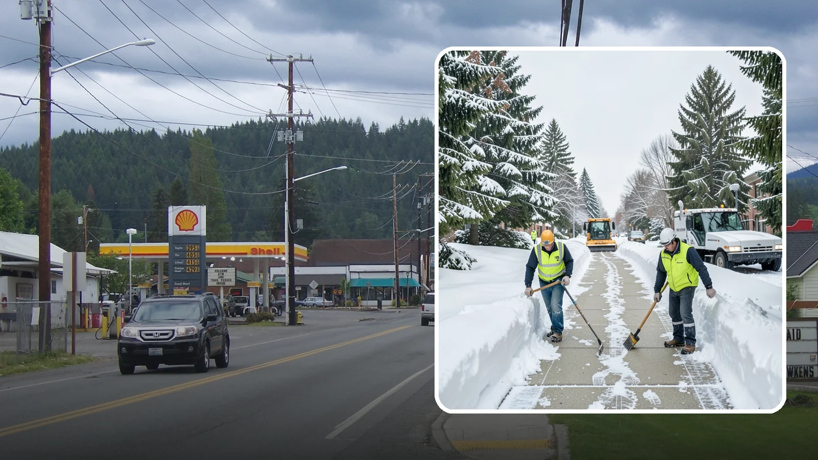 Business Park Sidewalk Clearing in Granite Falls, Snohomish County, WA - Campus-walkway clearing for Western Washington business parks, keeping the inter-building paths and entrances safe for every...