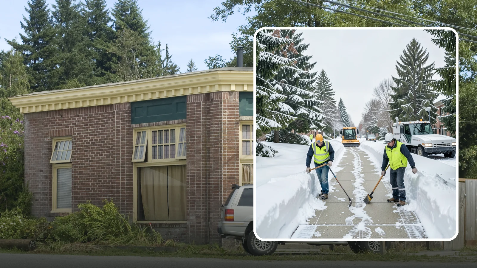 Business Park Sidewalk Clearing in Hamilton, Skagit County, WA - Campus-walkway clearing for Western Washington business parks, keeping the inter-building paths and entrances safe for every...