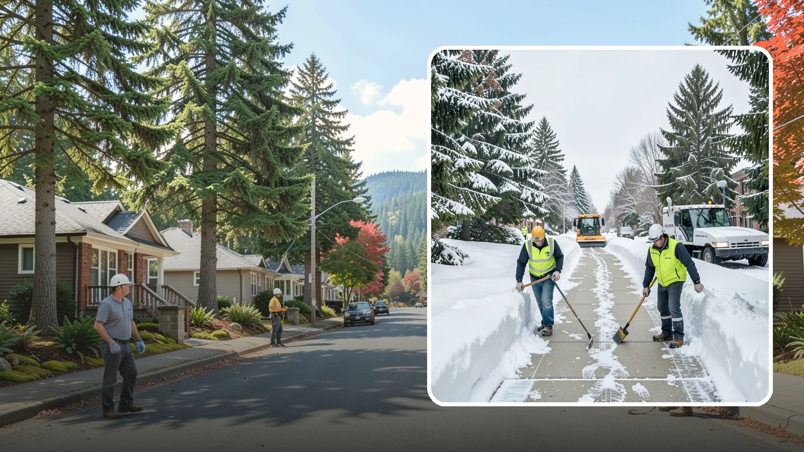 Business Park Sidewalk Clearing in Hunts Point, King County, WA - Campus-walkway clearing for Western Washington business parks, keeping the inter-building paths and entrances safe for every...