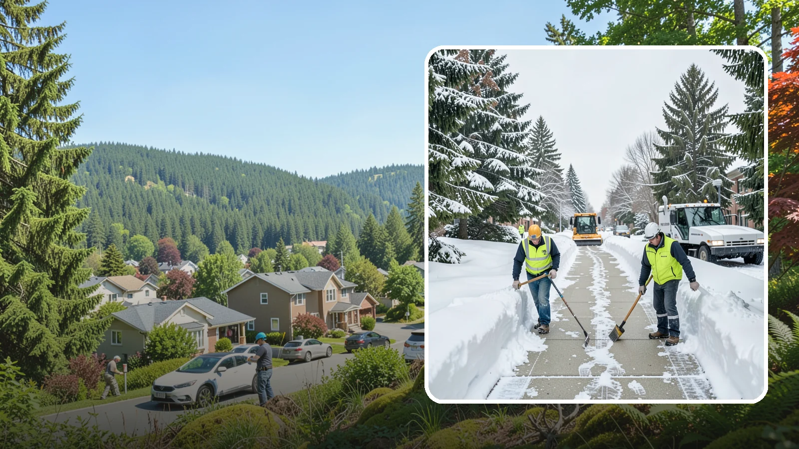 Business Park Sidewalk Clearing in Index, Snohomish County, WA - Campus-walkway clearing for Western Washington business parks, keeping the inter-building paths and entrances safe for every...