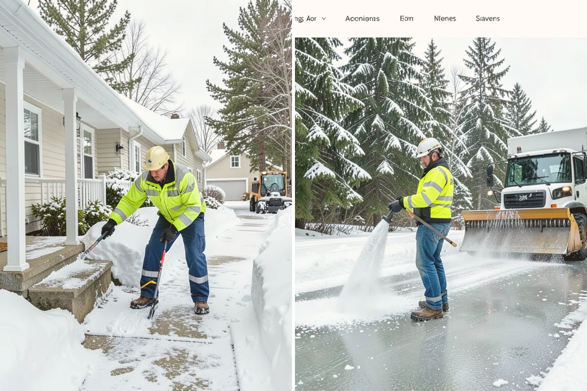 Business Park Sidewalk Clearing in Index, Snohomish County, WA - Map campus walks, courtyards, and building connectors