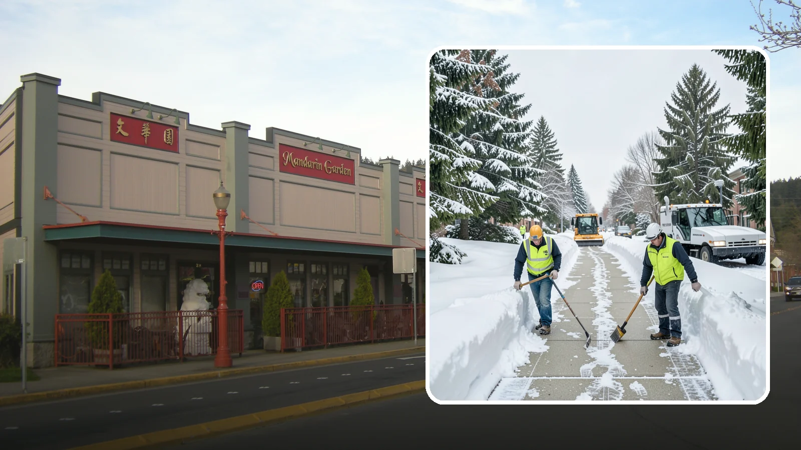 Business Park Sidewalk Clearing in Issaquah, King County, WA - Campus-walkway clearing for Western Washington business parks, keeping the inter-building paths and entrances safe for every...