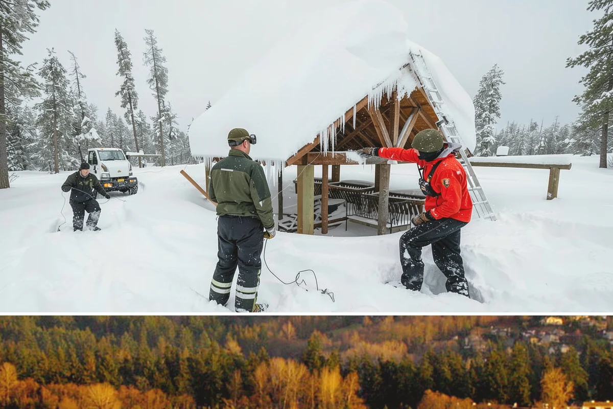 Business Park Sidewalk Clearing in Kenmore, King County, WA - Business park demand runs December through February, when shaded courtyards and connectors refreeze overnight between weekday...
