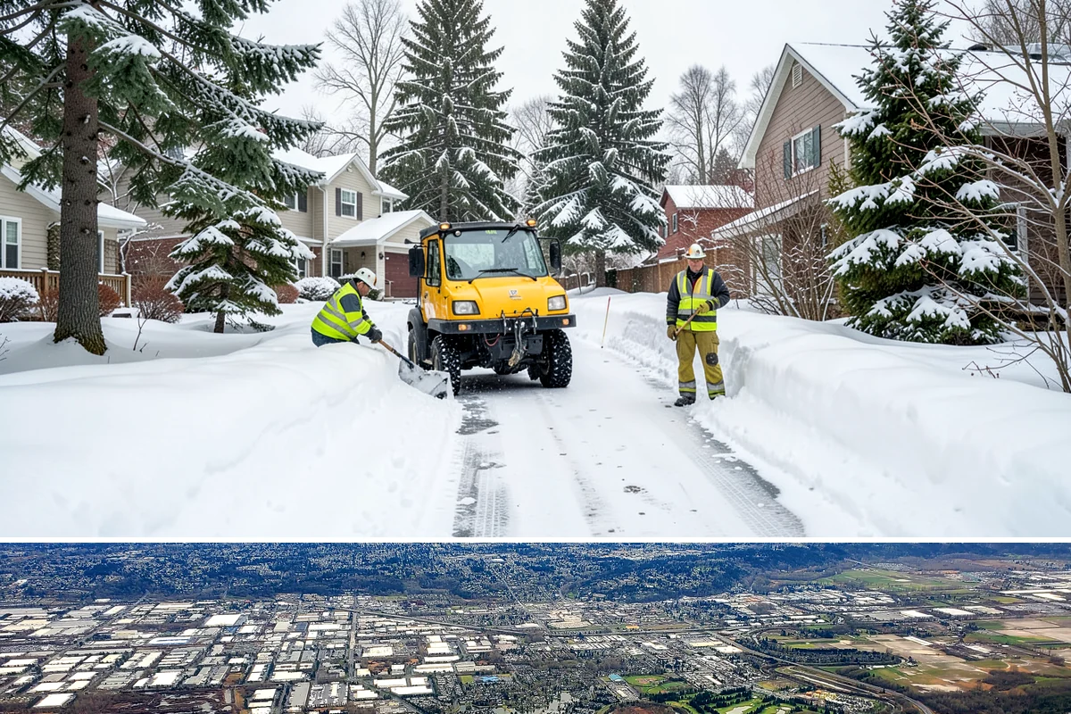 Business Park Sidewalk Clearing in Kent, King County, WA - Business park demand runs December through February, when shaded courtyards and connectors refreeze overnight between weekday...