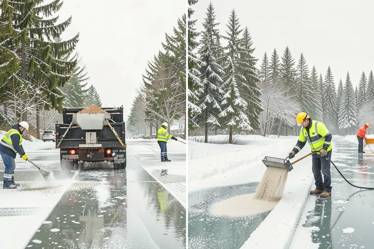 Business Park Sidewalk Clearing in Kirkland, King County, WA - Map campus walks, courtyards, and building connectors