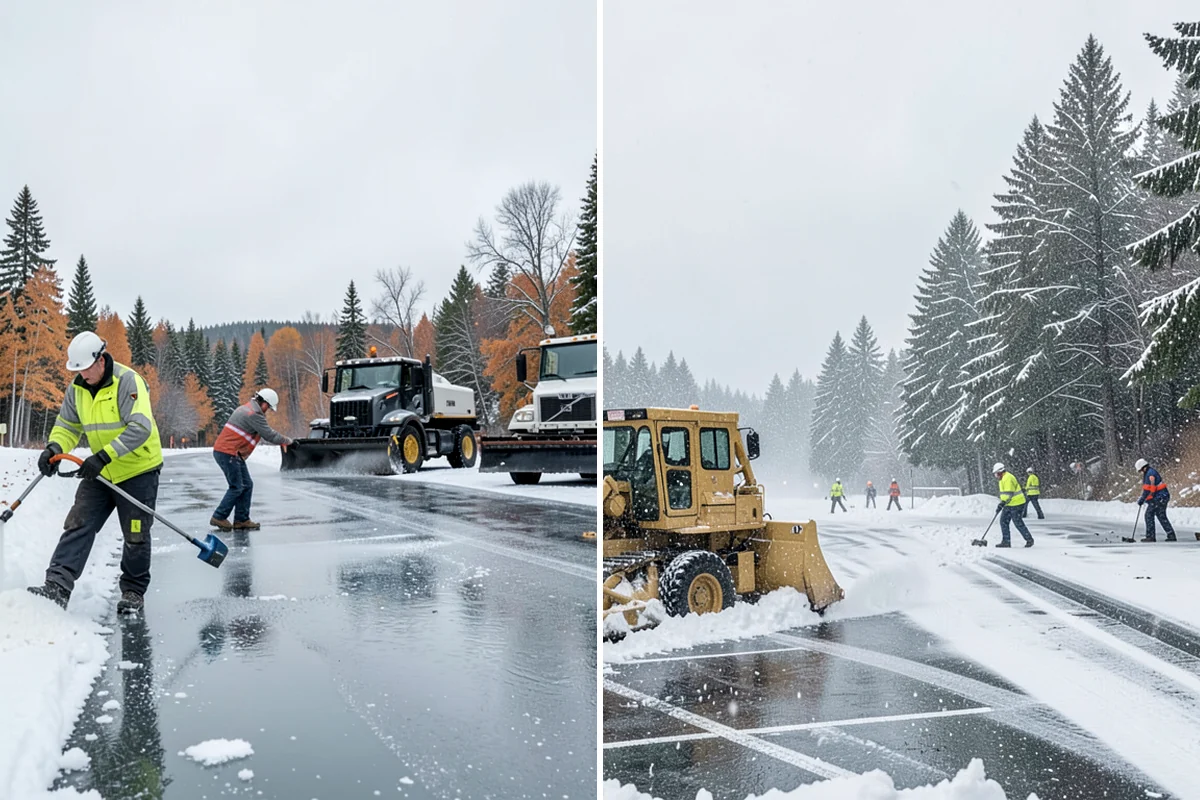 Business Park Sidewalk Clearing in Lakewood, Pierce County, WA - Map campus walks, courtyards, and building connectors