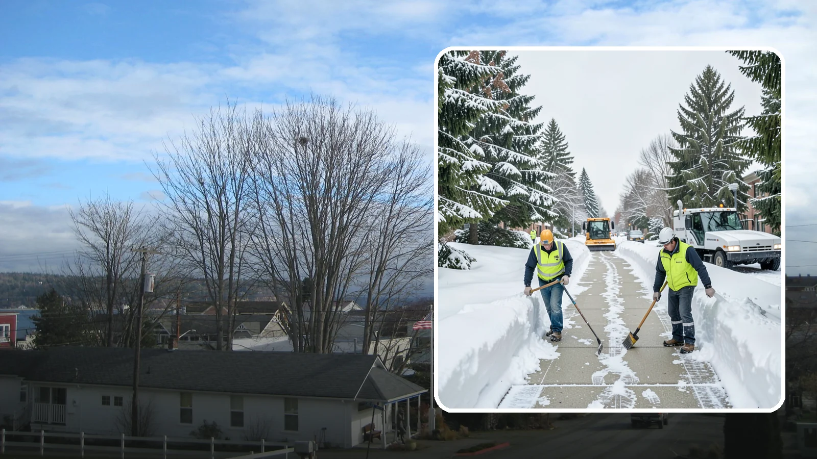 Business Park Sidewalk Clearing in Langley, Island County, WA - Campus-walkway clearing for Western Washington business parks, keeping the inter-building paths and entrances safe for every...