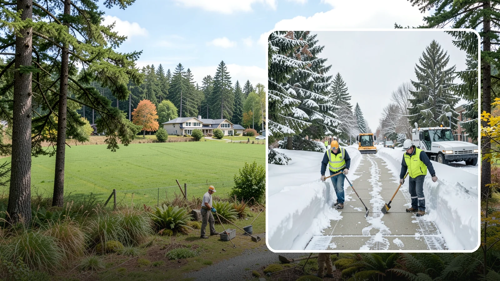 Business Park Sidewalk Clearing in Lyman, Skagit County, WA - Campus-walkway clearing for Western Washington business parks, keeping the inter-building paths and entrances safe for every...