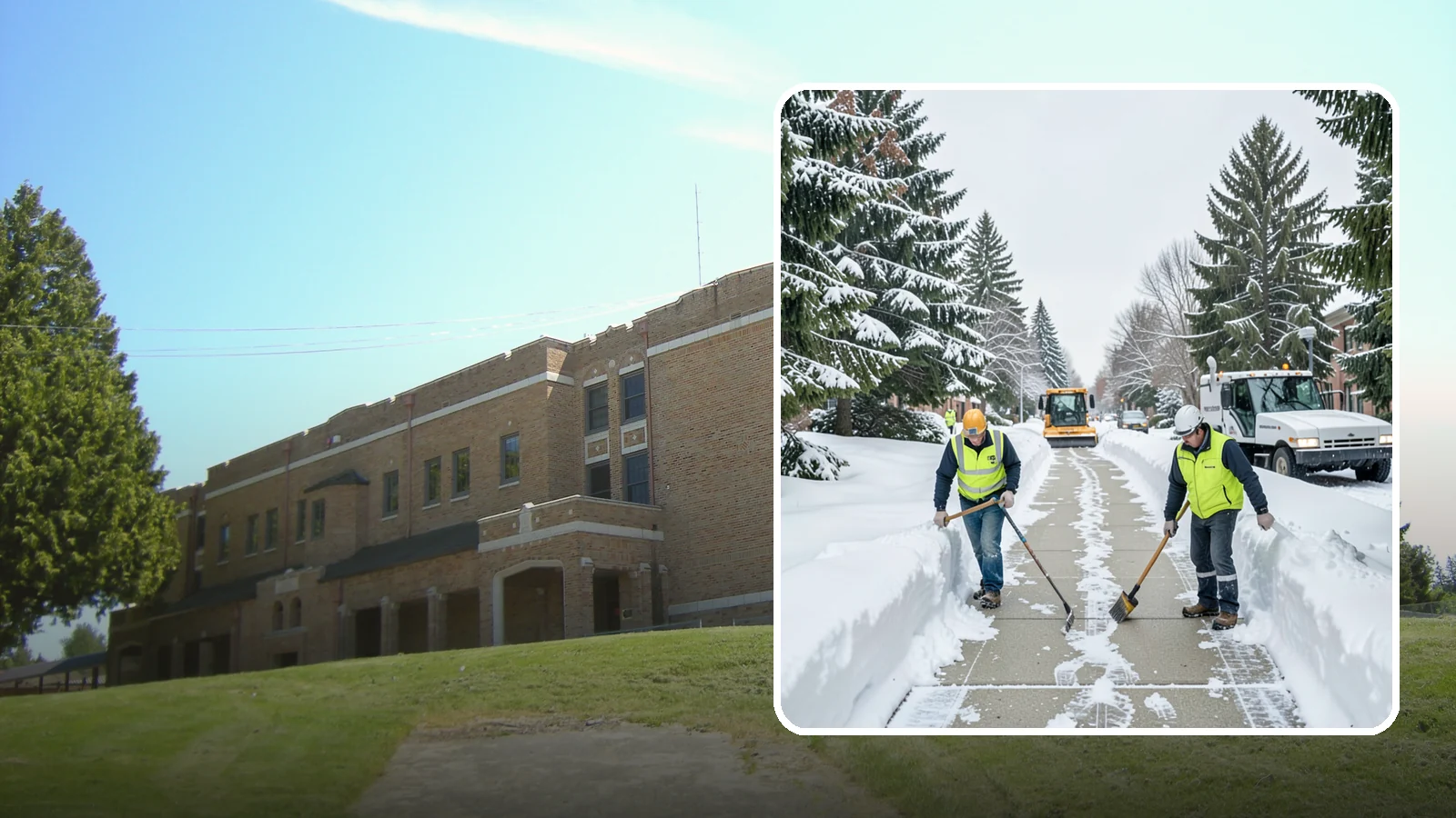 Business Park Sidewalk Clearing in Maple Valley, King County, WA - Campus-walkway clearing for Western Washington business parks, keeping the inter-building paths and entrances safe for every...