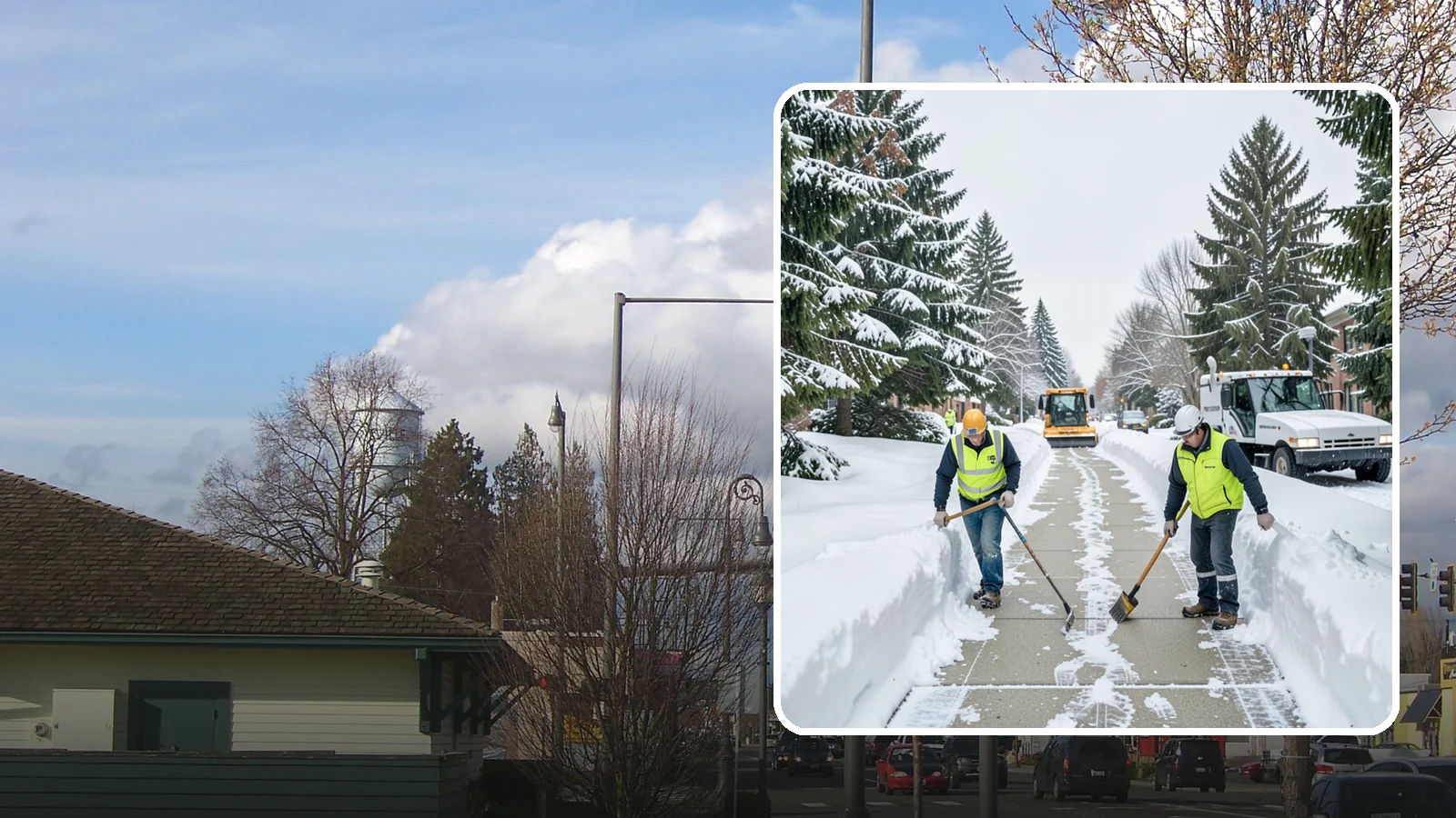 Business Park Sidewalk Clearing in Marysville, Snohomish County, WA - Campus-walkway clearing for Western Washington business parks, keeping the inter-building paths and entrances safe for every...