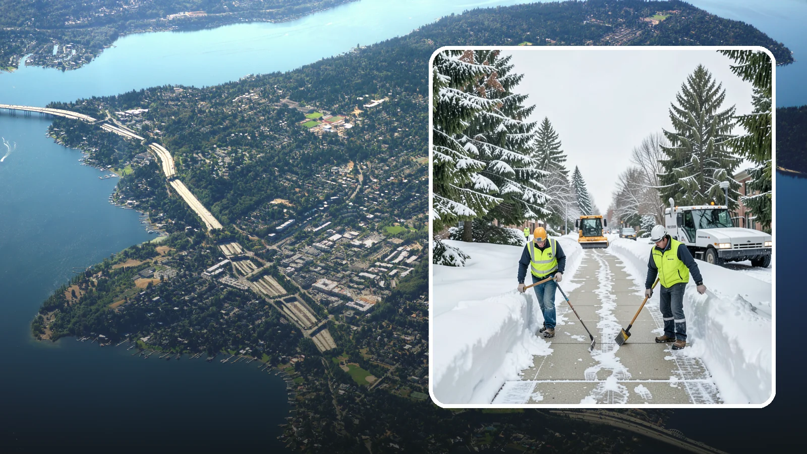 Business Park Sidewalk Clearing in Mercer Island, King County, WA - Campus-walkway clearing for Western Washington business parks, keeping the inter-building paths and entrances safe for every...