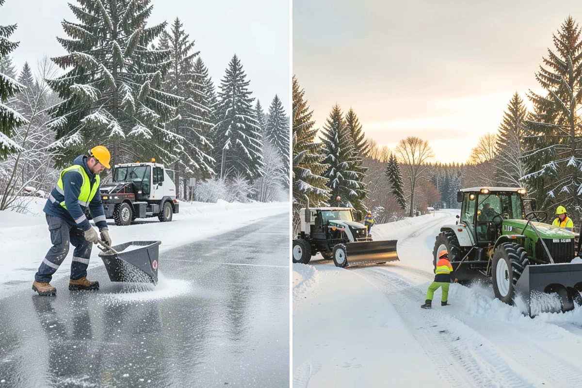 Business Park Sidewalk Clearing in Mercer Island, King County, WA - Map campus walks, courtyards, and building connectors