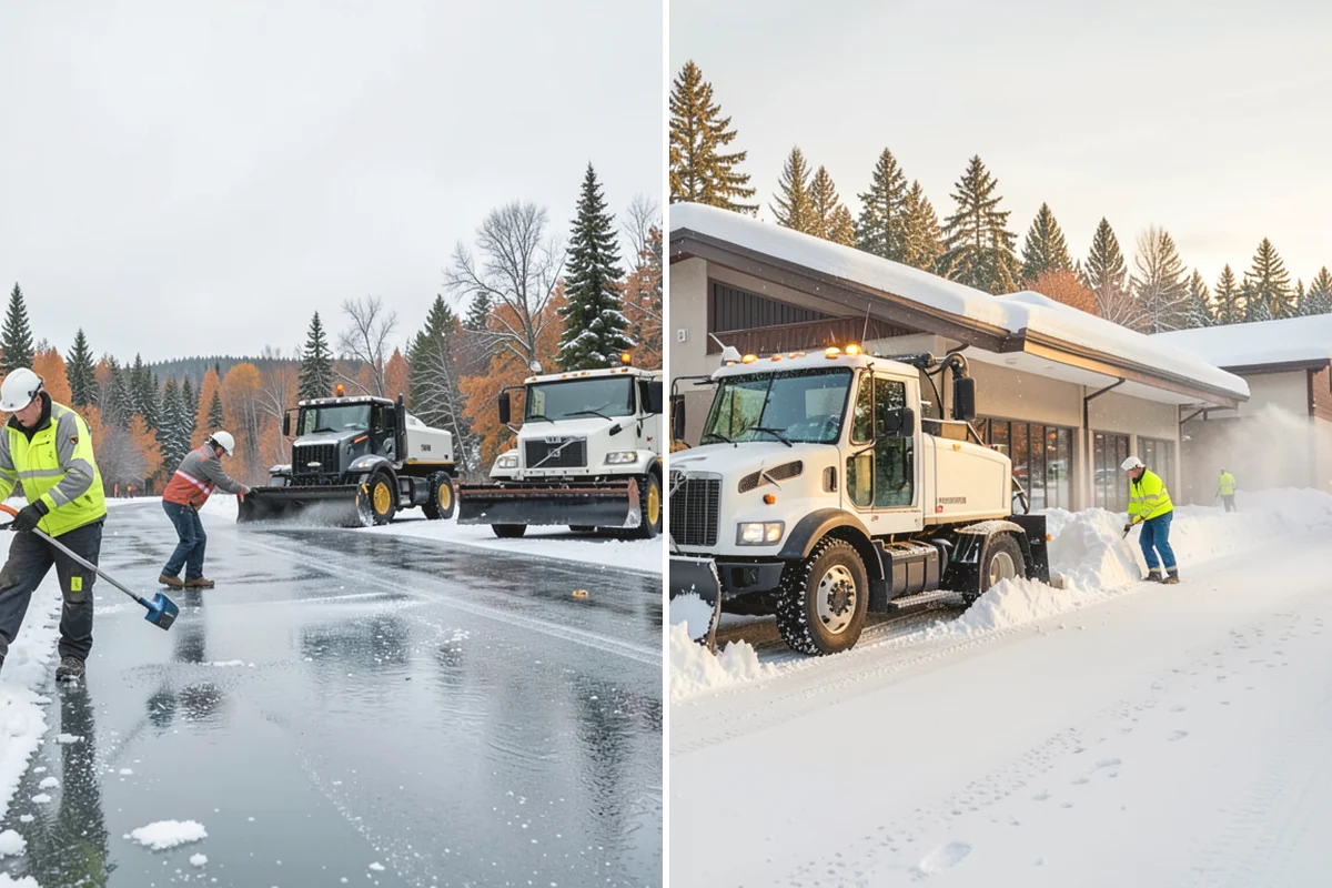 Business Park Sidewalk Clearing in Mill Creek, Snohomish County, WA - Map campus walks, courtyards, and building connectors