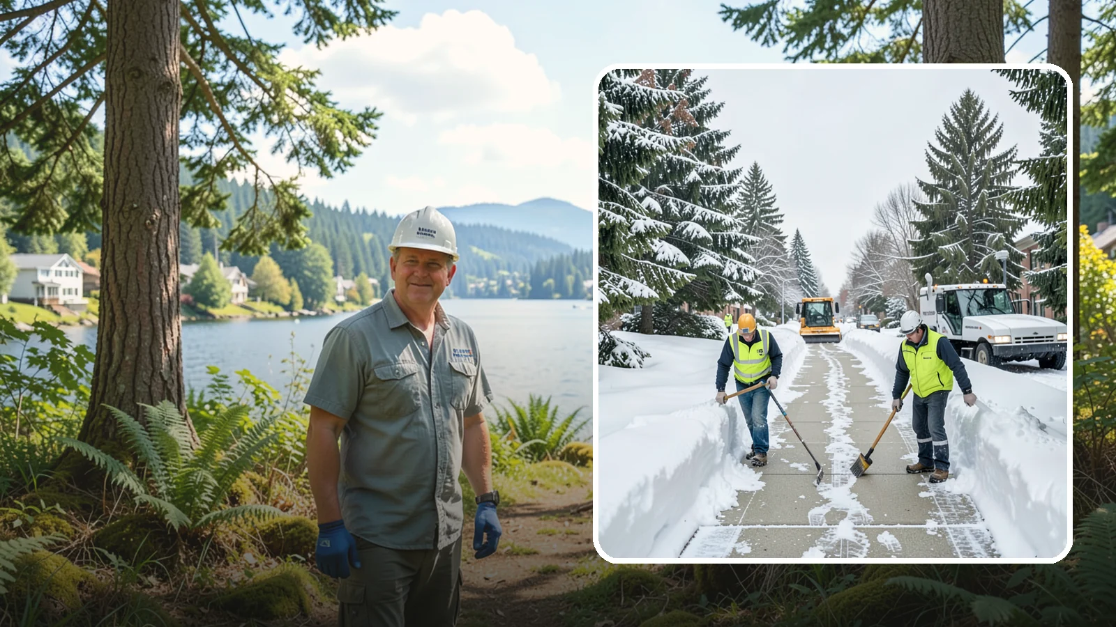 Business Park Sidewalk Clearing in Milton, King County, WA - Campus-walkway clearing for Western Washington business parks, keeping the inter-building paths and entrances safe for every...