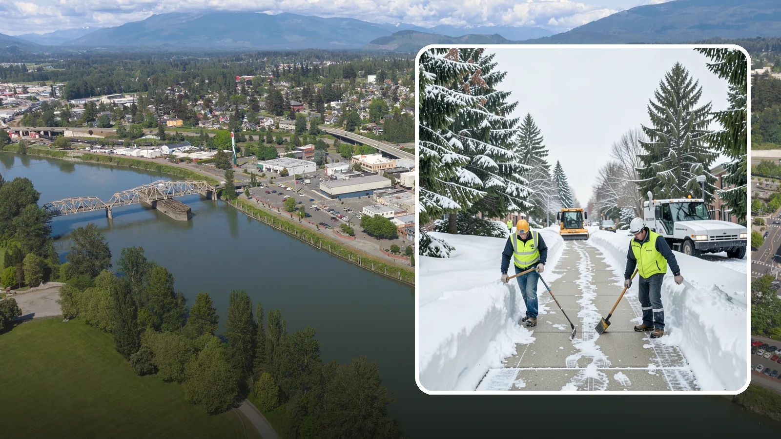 Business Park Sidewalk Clearing in Mount Vernon, Skagit County, WA - Campus-walkway clearing for Western Washington business parks, keeping the inter-building paths and entrances safe for every...