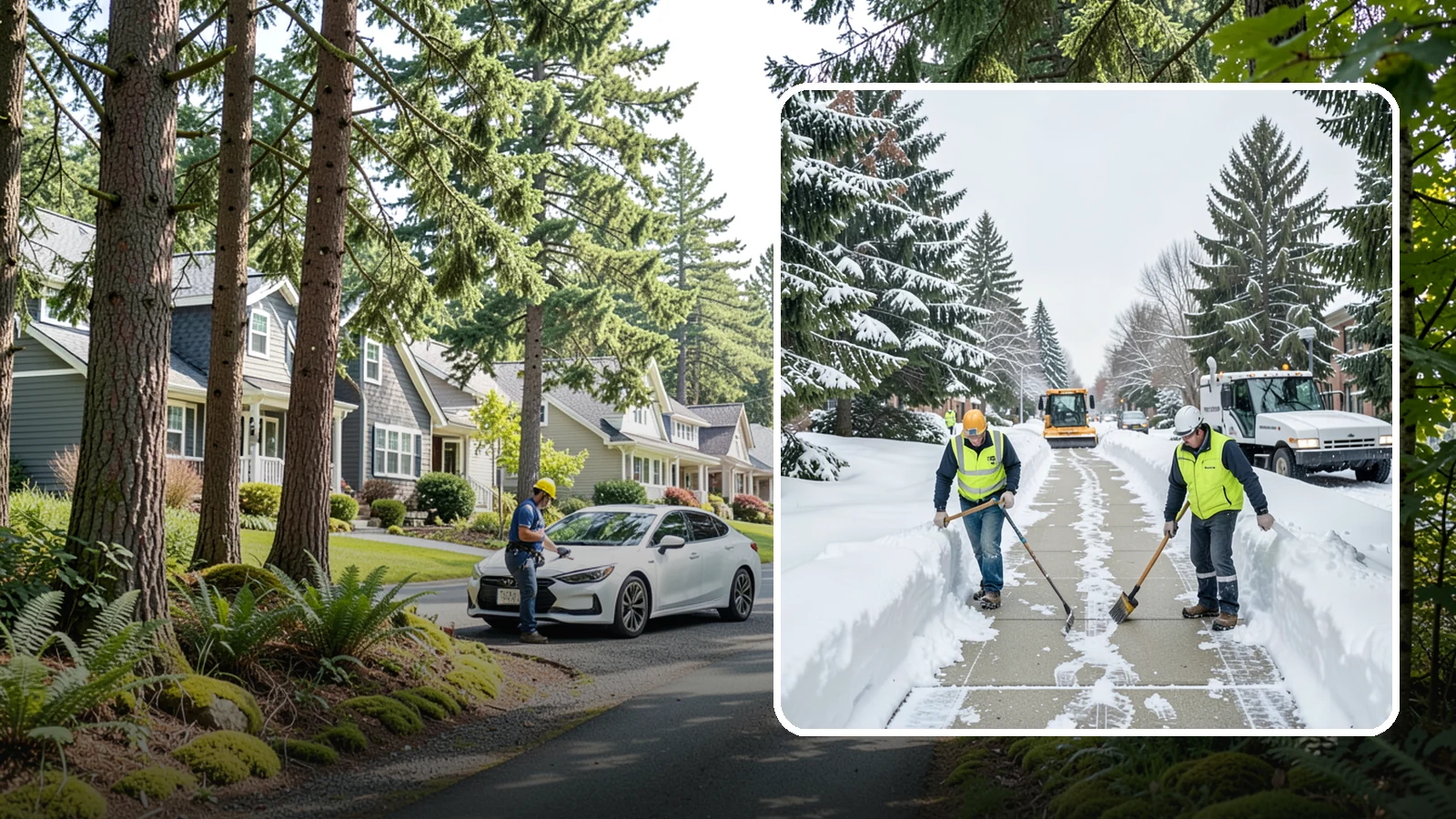 Business Park Sidewalk Clearing in Normandy Park, King County, WA - Campus-walkway clearing for Western Washington business parks, keeping the inter-building paths and entrances safe for every...