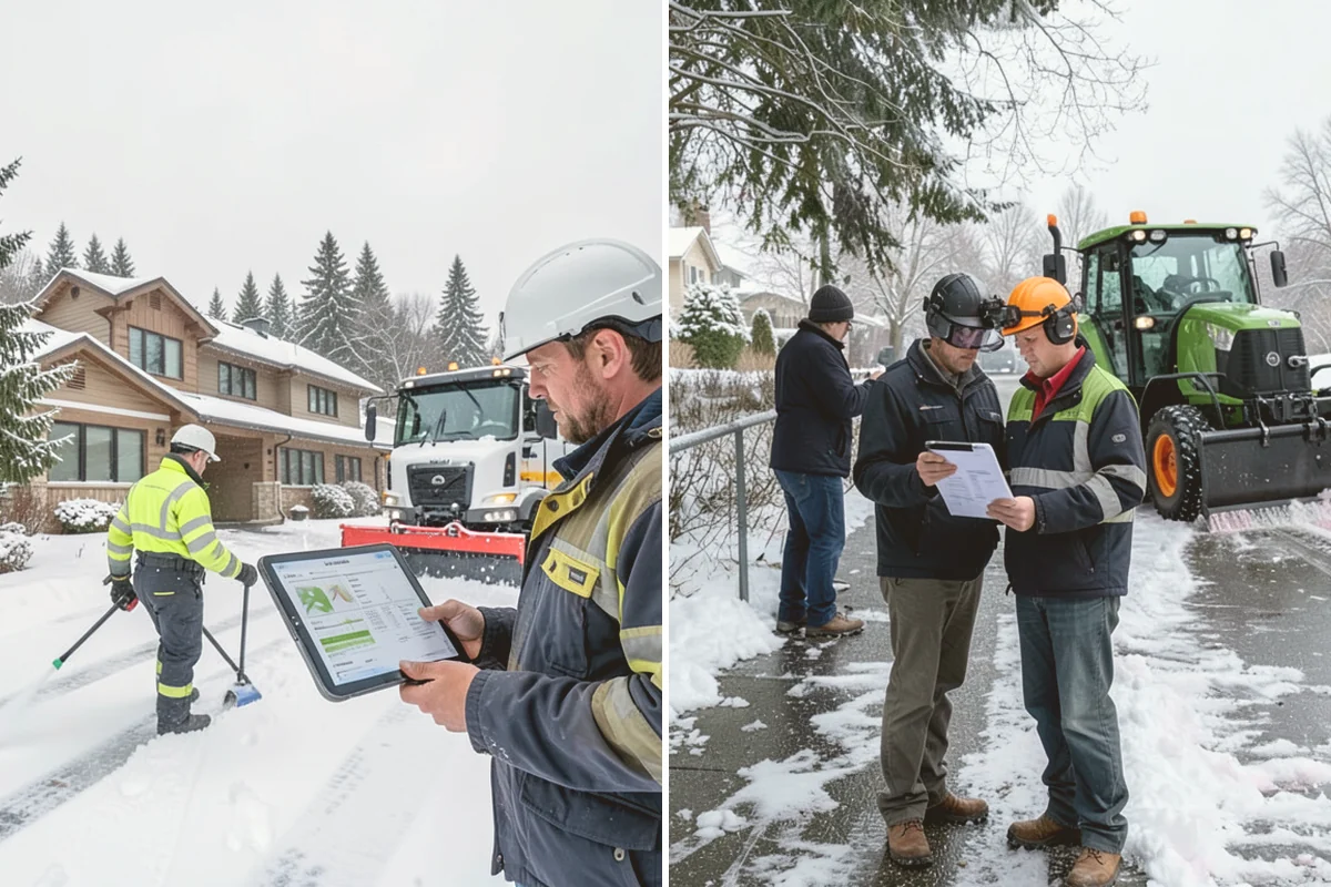 Business Park Sidewalk Clearing in Sammamish, King County, WA - Map campus walks, courtyards, and building connectors