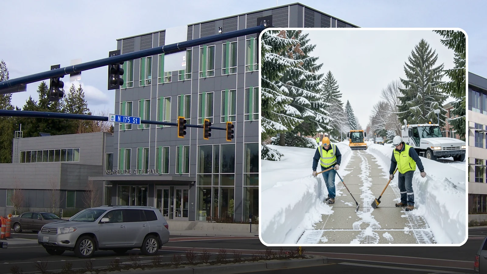 Business Park Sidewalk Clearing in Shoreline, King County, WA - Campus-walkway clearing for Western Washington business parks, keeping the inter-building paths and entrances safe for every...