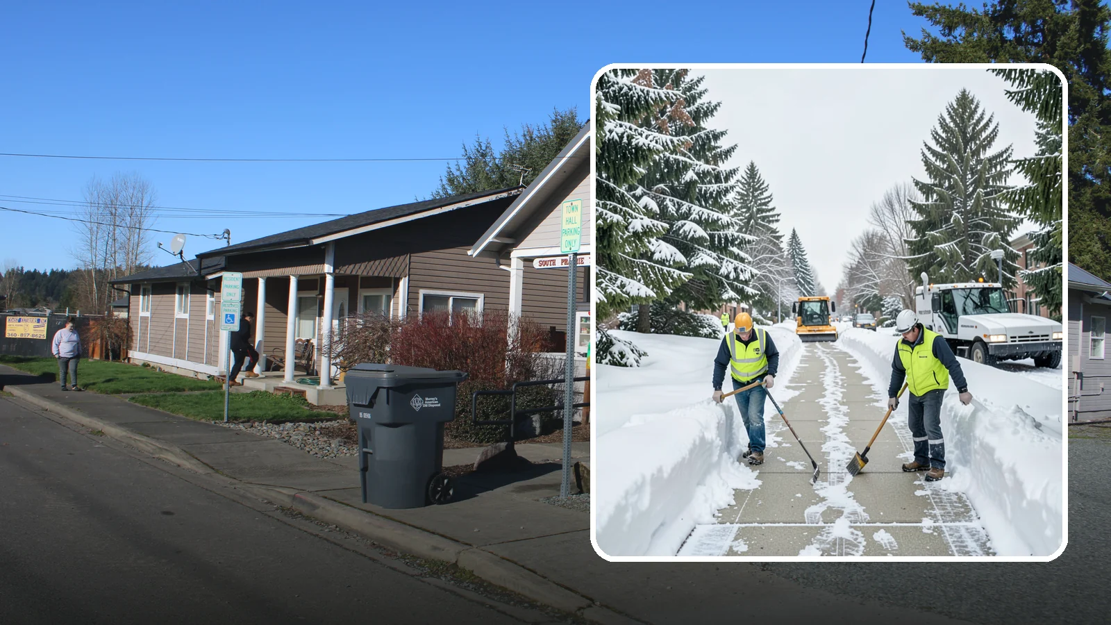 Business Park Sidewalk Clearing in South Prairie, Pierce County, WA - Campus-walkway clearing for Western Washington business parks, keeping the inter-building paths and entrances safe for every...