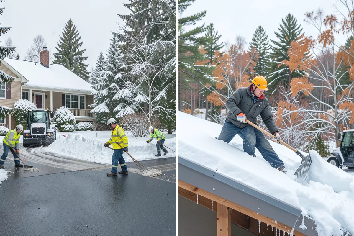 Business Park Sidewalk Clearing in South Prairie, Pierce County, WA - Map campus walks, courtyards, and building connectors