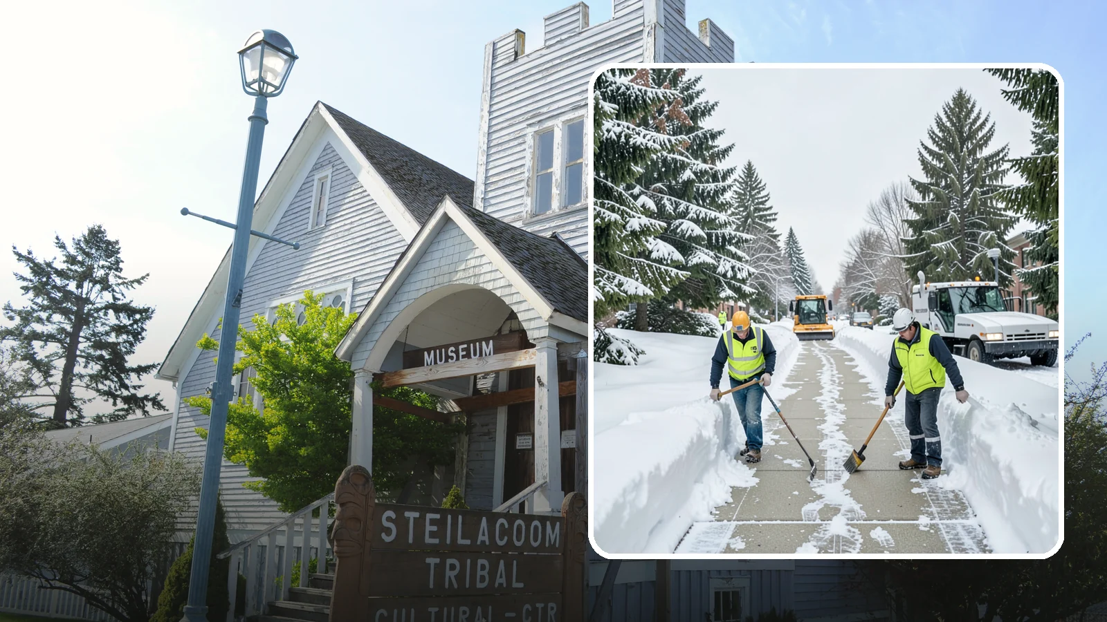 Business Park Sidewalk Clearing in Steilacoom, Pierce County, WA - Campus-walkway clearing for Western Washington business parks, keeping the inter-building paths and entrances safe for every...