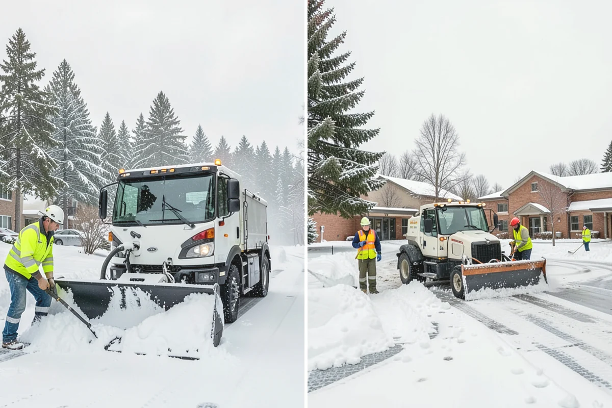 Business Park Sidewalk Clearing in Steilacoom, Pierce County, WA - Map campus walks, courtyards, and building connectors