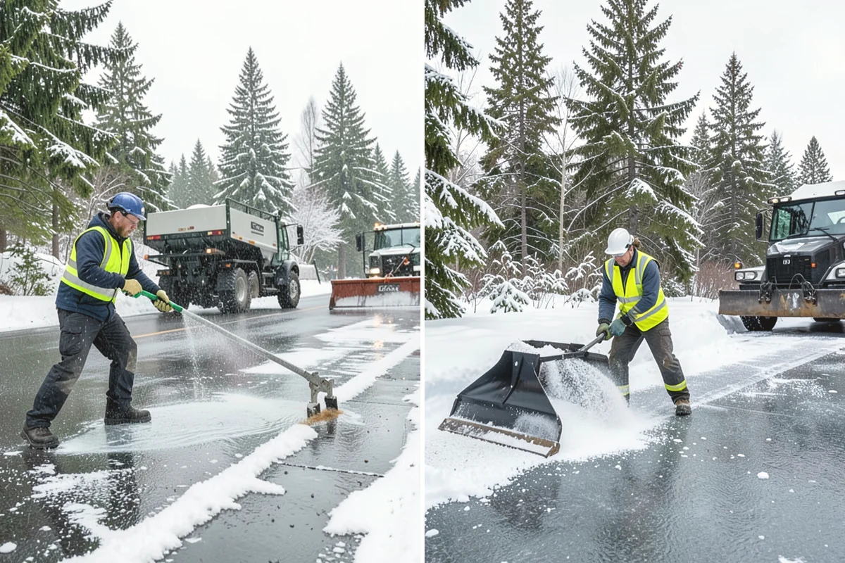 Business Park Sidewalk Clearing in University Place, Pierce County, WA - Map campus walks, courtyards, and building connectors