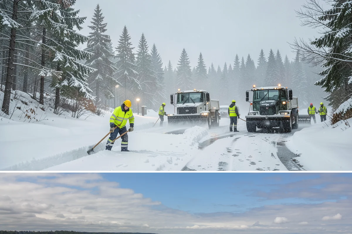 Business Park Sidewalk Clearing in University Place, Pierce County, WA - Business park demand runs December through February, when shaded courtyards and connectors refreeze overnight between weekday...