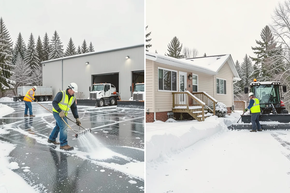 Business Park Snow Plowing in Algona, King County, WA - Map the internal roads, tenant lots, and building entrances with management