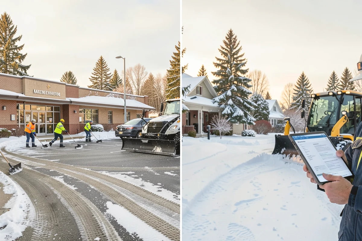 Business Park Snow Plowing in Anacortes, Skagit County, WA - Map the internal roads, tenant lots, and building entrances with management