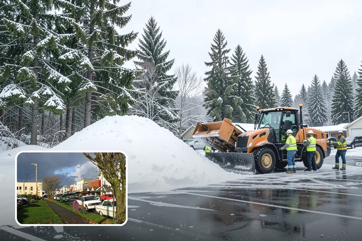 Business Park Snow Plowing in Arlington, Snohomish County, WA - Internal roads and every tenant lot cleared before the workday