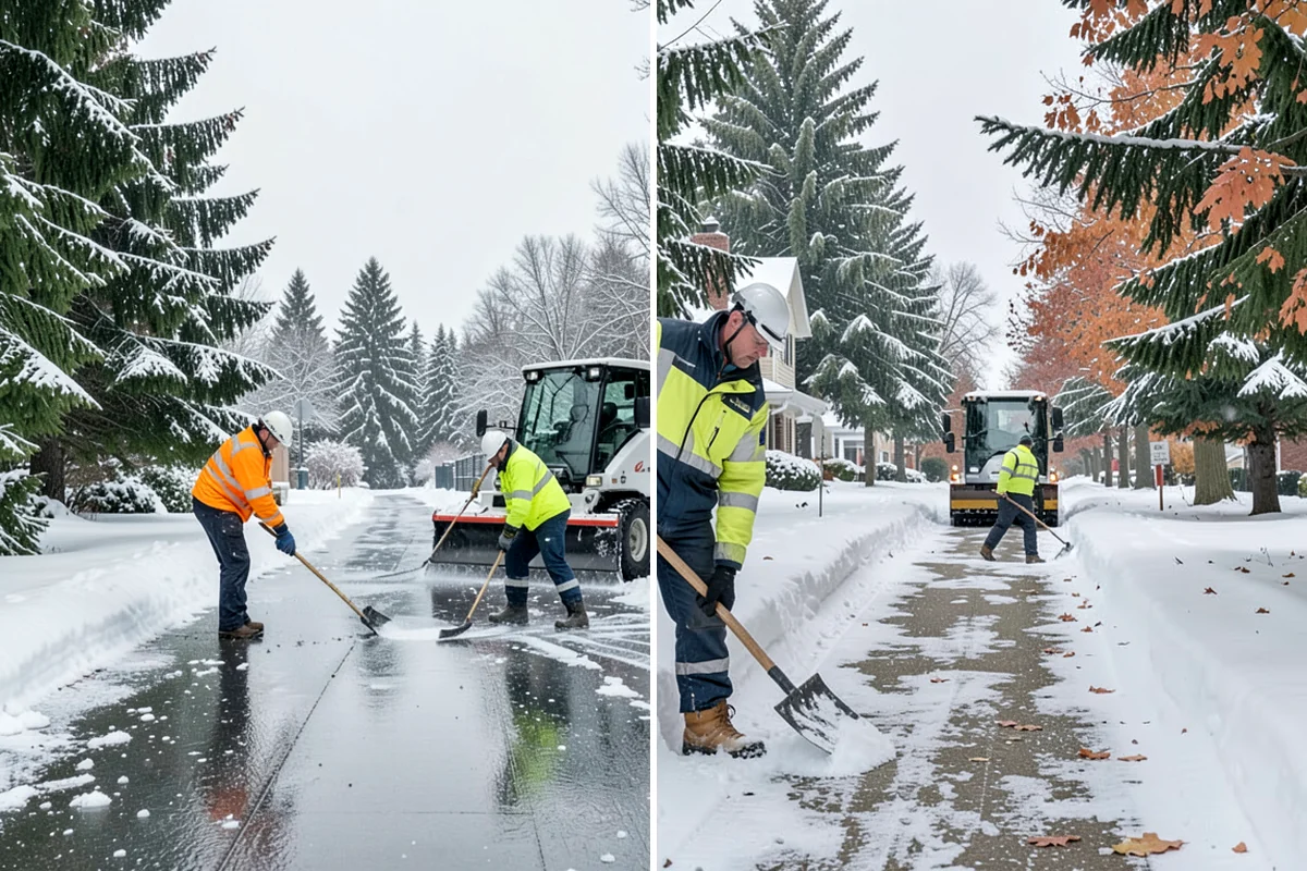 Business Park Snow Plowing in Arlington, Snohomish County, WA - Map the internal roads, tenant lots, and building entrances with management