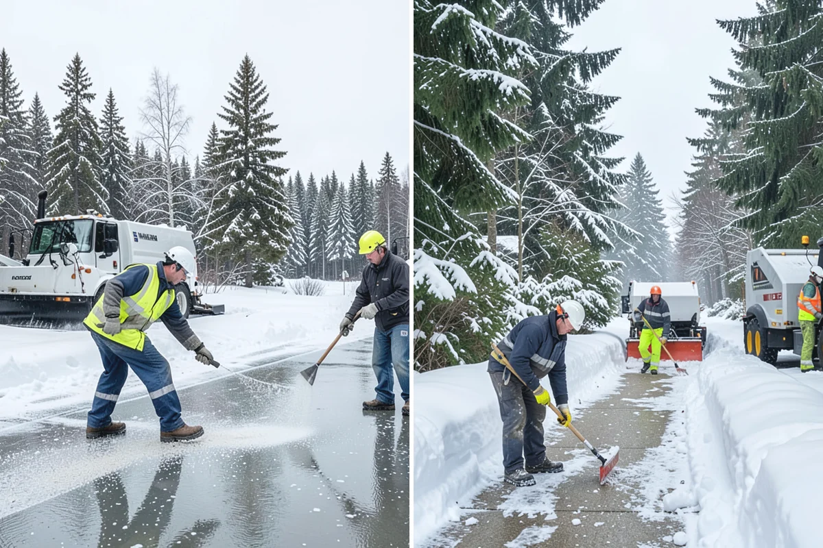 Business Park Snow Plowing in Auburn, King County, WA - Map the internal roads, tenant lots, and building entrances with management