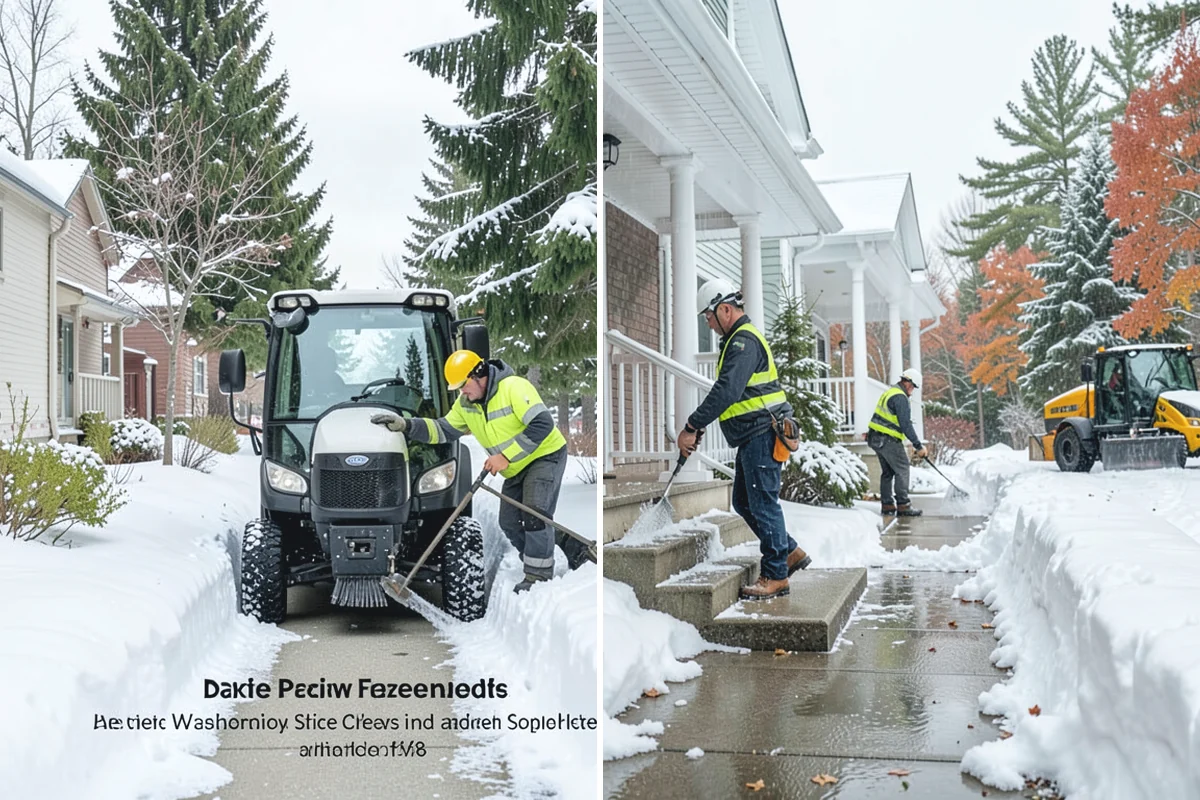 Business Park Snow Plowing in Beaux Arts Village, King County, WA - Map the internal roads, tenant lots, and building entrances with management
