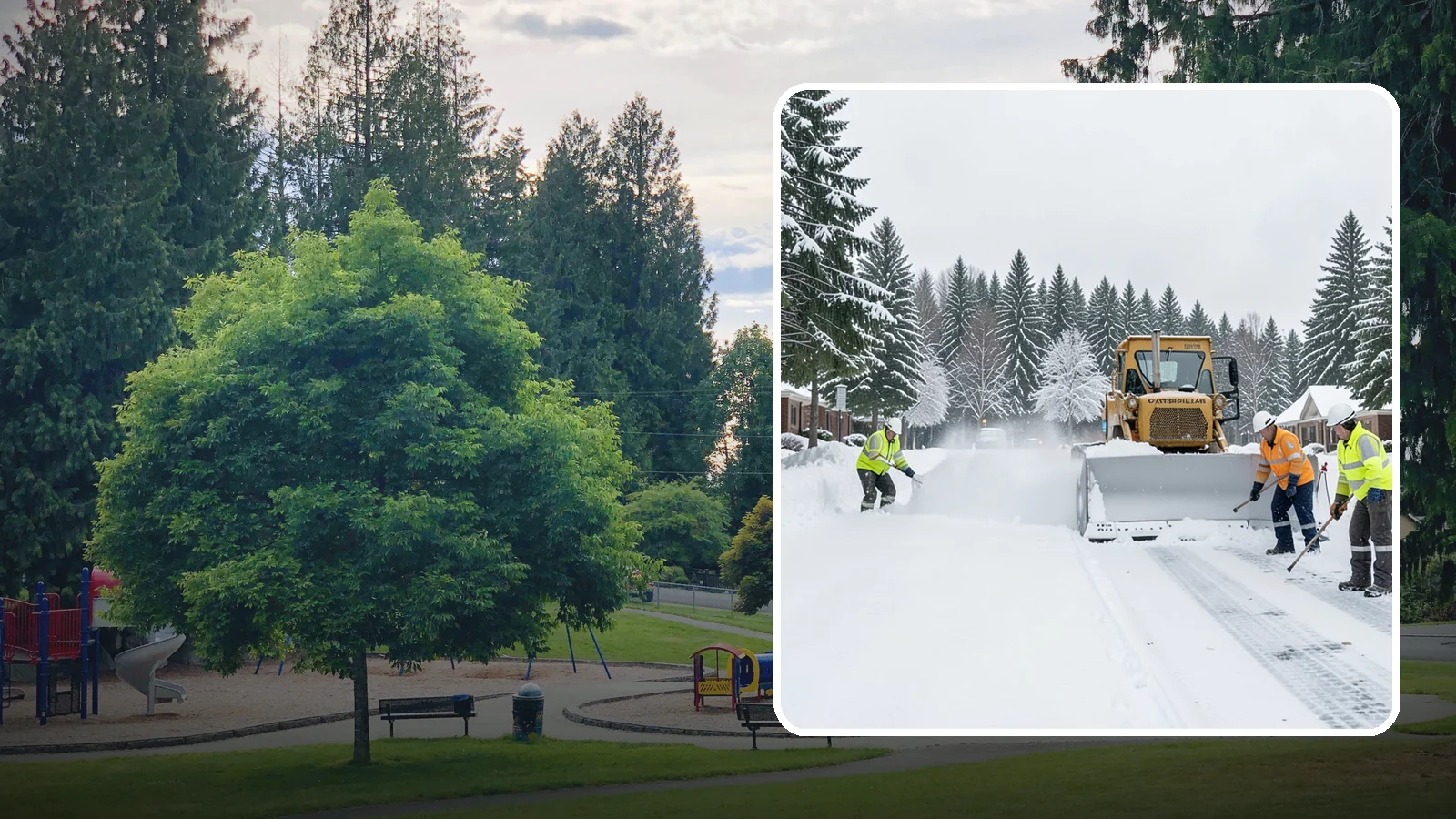 Business Park Snow Plowing in Bonney Lake, Pierce County, WA - We plow business park roads, shared lots, and multiple building entrances so every tenant company opens on time.